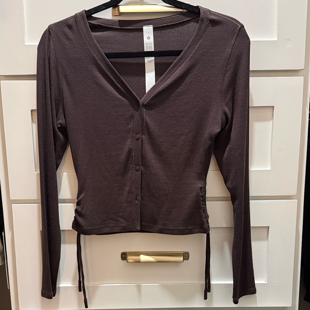 lululemon athletica Dark Brown Button-Down Top
